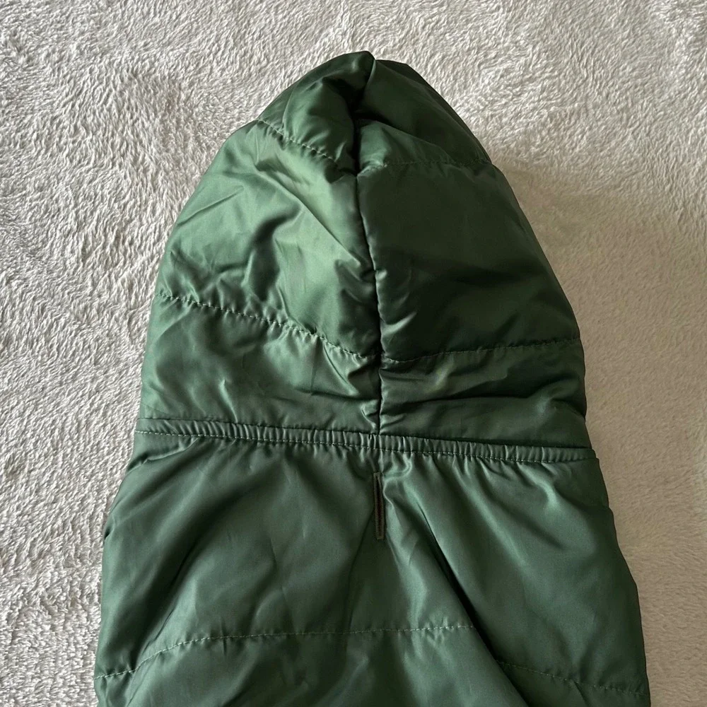 Wondershop Target Pet Puffer Vest Green Hooded Dog Jacket Medium M New Winter